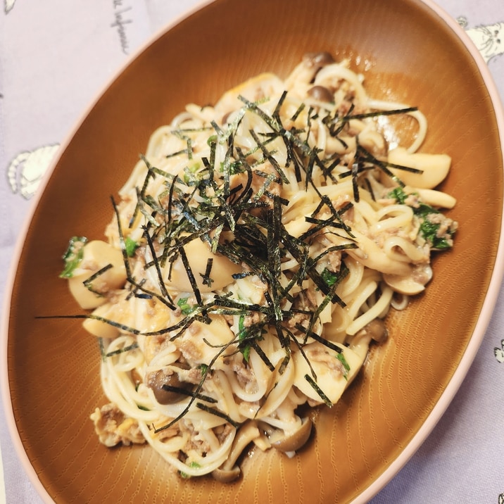【主食】キノコとひき肉のゆずポン酢そうめん